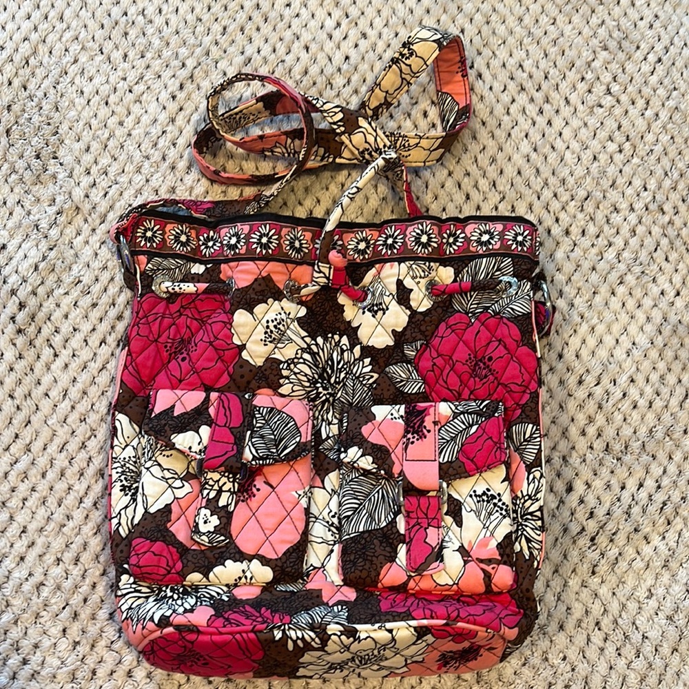 Vera Bradley mocha rougher quick draw cross body